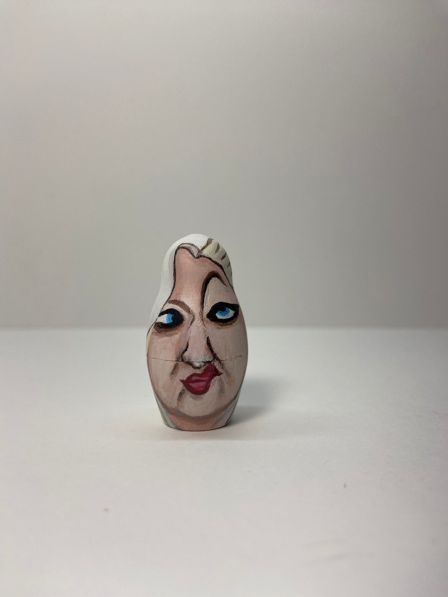 Hand-Painted Wooden Nesting Doll Set – Cult Cinema & Drag-Inspired Art – One-of-a-Kind Collectible - Mini Set