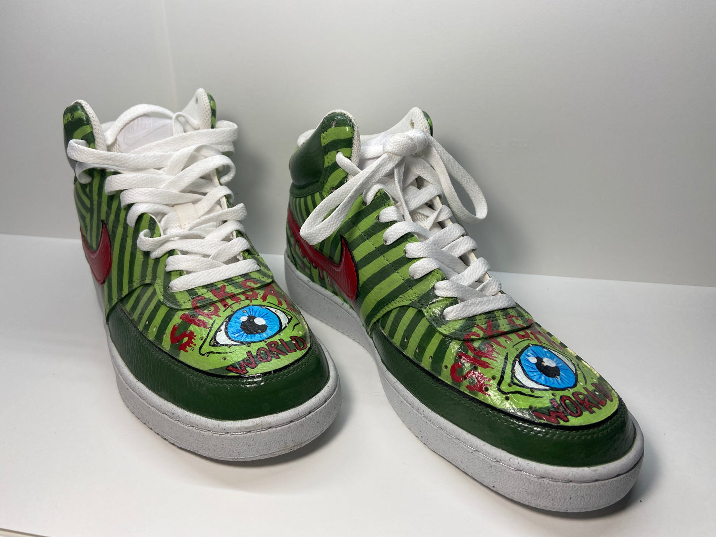 Custom Hand-Painted Nike Air Force 1 – “Sick Sad World” Edition womens size 7