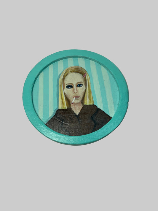Wes Anderson Art Coasters Set of 4 | Hand-Painted Pop Culture Decor