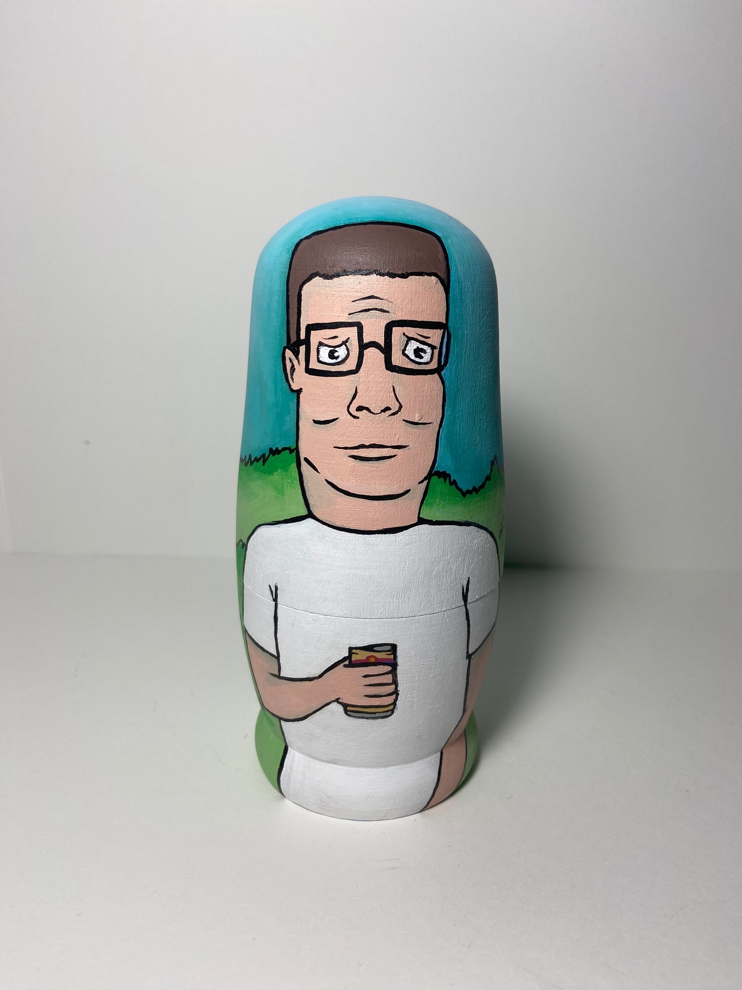 Hand-Painted Wooden Nesting Doll Set – Quirky Cartoon-Inspired Pop Culture Collectible - Premium Set