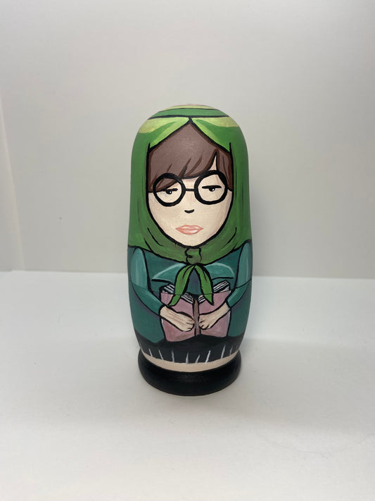 Hand-Painted Wooden Nesting Doll Set – Quirky Cartoon-Inspired Pop Culture Collectible - Premium Set