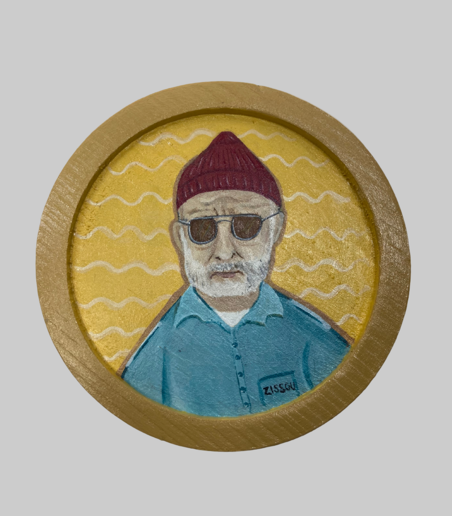 Wes Anderson Art Coasters Set of 4 | Hand-Painted Pop Culture Decor