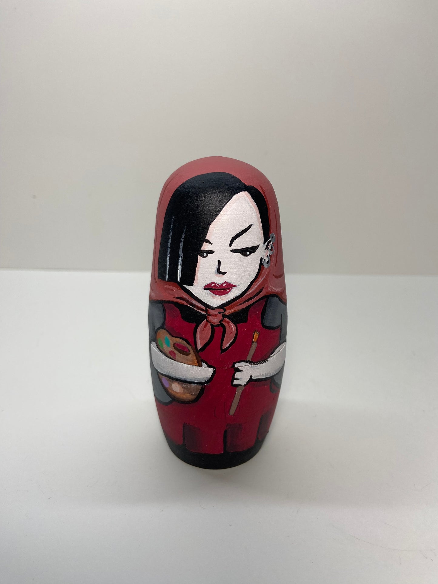 Hand-Painted Wooden Nesting Doll Set – Quirky Cartoon-Inspired Pop Culture Collectible - Premium Set