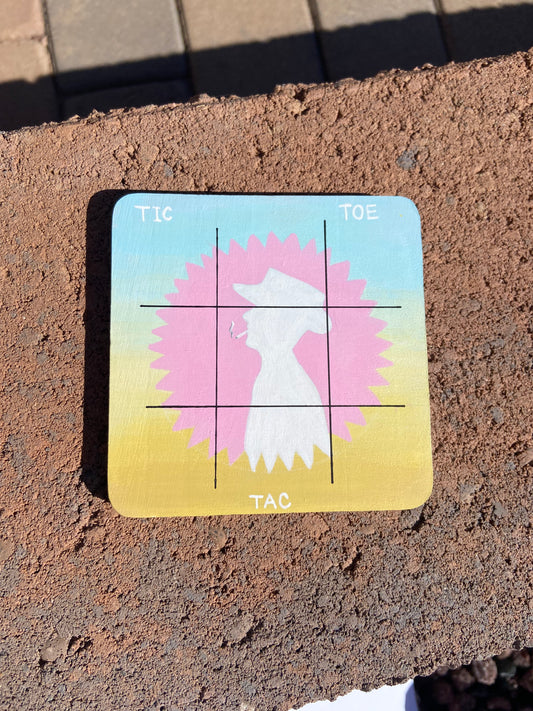 Barbenheimer Tic Tac Toe — Barbie vs Oppenheimer Hand-Painted Game
